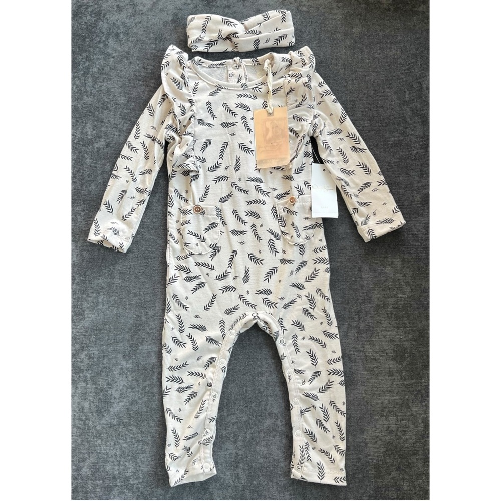 NWT Jessica Simpson Romper and Headband Set Size 18 Months